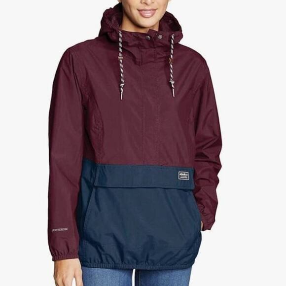 Eddie Bauer - Charly Anorak Jacket Dark Berry/Navy - Picture 4 of 4